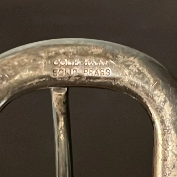 Cole Haan Vintage Golf Leather Belt, cognac color, size 36/40, unisex - Picture 6 of 11